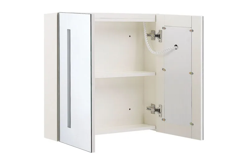 Baderomsskap med speil Chabunco Hvit, Sølv - Hvit, Sølv - Hus & oppussing - Kjøkken & bad - Baderom - Baderomsmøbler & baderomsinnredning - Speilskap