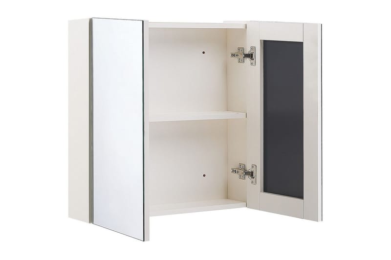 Baderomsskap med speil Navarra Hvit, Sølv, 60x14x60 cm - Hvit, Sølv, 60x14x60 cm - Hus & oppussing - Kjøkken & bad - Baderom - Baderomsmøbler & baderomsinnredning - Speilskap