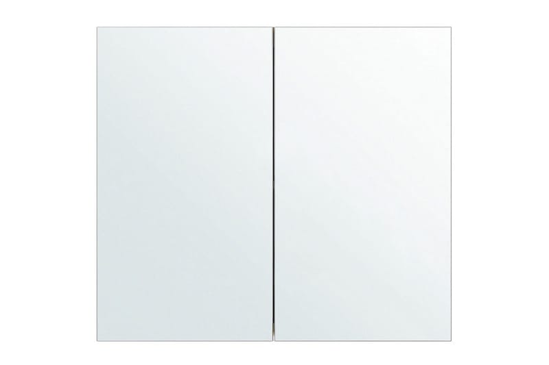 Baderomsskap med speil Navarra Hvit, Sølv, 80x14x70 cm - Hvit, Sølv, 80x14x70 cm - Hus & oppussing - Kjøkken & bad - Baderom - Baderomsmøbler & baderomsinnredning - Speilskap