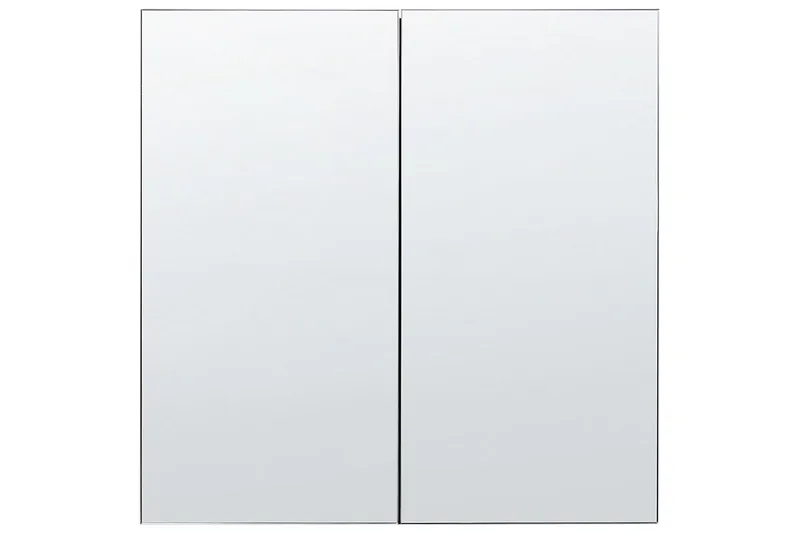 Baderomsskap med speil Navarra Sort, Sølv, 60x14x60 cm - Sort, Sølv, 60x14x60 cm - Hus & oppussing - Kjøkken & bad - Baderom - Baderomsmøbler & baderomsinnredning - Speilskap