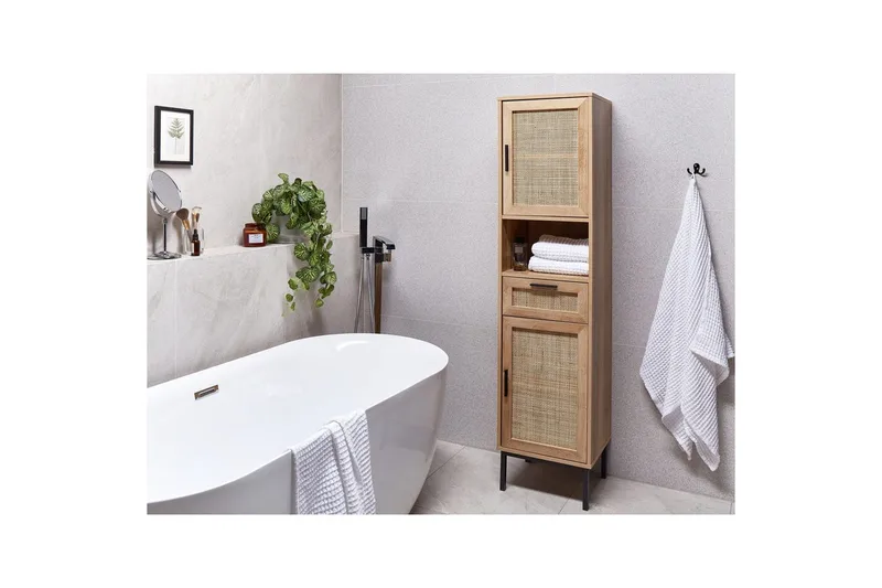 Baderomsskap Rosell 40x36x165 cm - 40x36x165 cm - Hus & oppussing - Kjøkken & bad - Baderom - Baderomsmøbler & baderomsinnredning - Baderomsskap