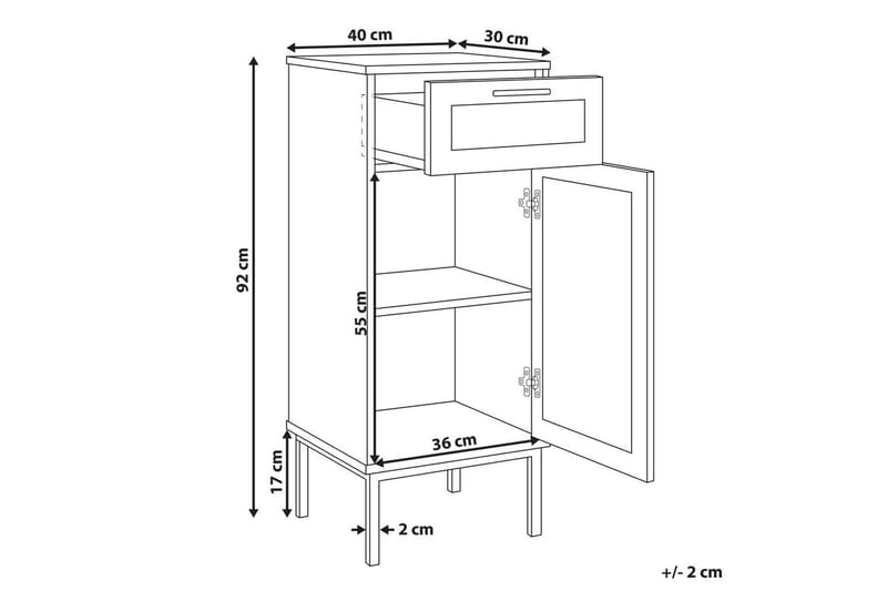 Baderomsskap Rosell 40x36x92 cm - 40x36x92 cm - Hus & oppussing - Kjøkken & bad - Baderom - Baderomsmøbler & baderomsinnredning - Baderomsskap