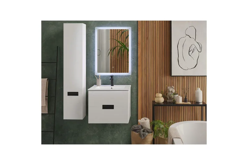 Baderomsskap Tudela Hvit - Hvit - Hus & oppussing - Kjøkken & bad - Baderom - Baderomsmøbler & baderomsinnredning - Baderomsskap