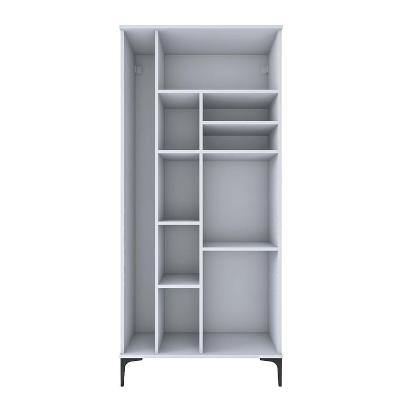 Baderomsskap Wallxpert Cleos-hylle (90 x 198,6 x 45 cm) hvit - Hvit - Hus & oppussing - Kjøkken & bad - Baderom - Baderomsmøbler & baderomsinnredning - Baderomsskap