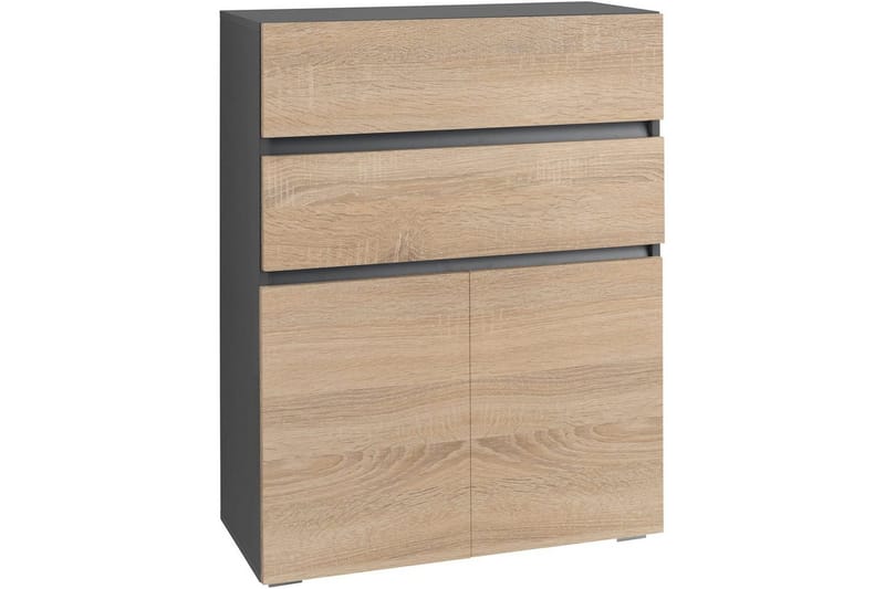 Baderomsskap Wisla 76x35x98 cm, Antrasitt/Eik, 76x35x98 cm, Antrasitt/Eik