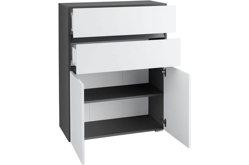 Baderomsskap Wisla 76x35x98 cm, Antrasitt/Hvit - 76x35x98 cm, Antrasitt/Hvit - Hus & oppussing - Kjøkken & bad - Baderom - Baderomsmøbler & baderomsinnredning - Baderomsskap