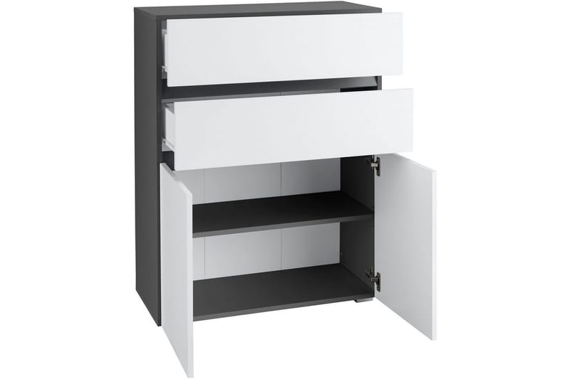 Baderomsskap Wisla 76x35x98 cm, Antrasitt/Hvit - 76x35x98 cm, Antrasitt/Hvit - Hus & oppussing - Kjøkken & bad - Baderom - Baderomsmøbler & baderomsinnredning - Baderomsskap