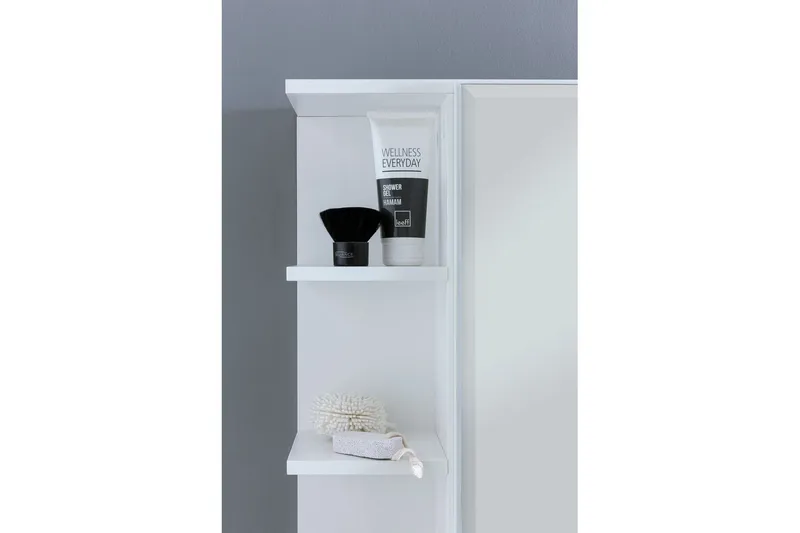 Baderomsskap Wohnling Moderne med speildør laget av hvite sponplater - Hus & oppussing - Kjøkken & bad - Baderom - Baderomsmøbler & baderomsinnredning - Speilskap