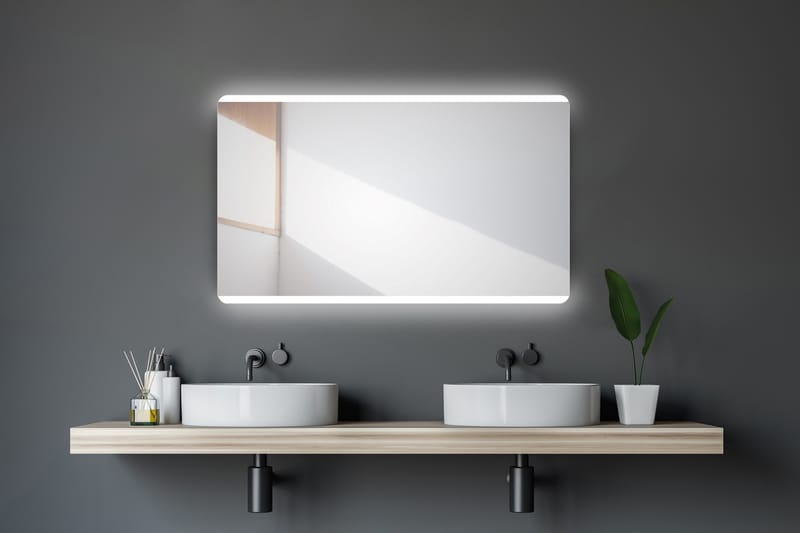 Älvhyttan Speil 120x70 cm - Sølv - Hus & oppussing - Kjøkken & bad - Baderom - Baderomsmøbler & baderomsinnredning - Baderomsspeil