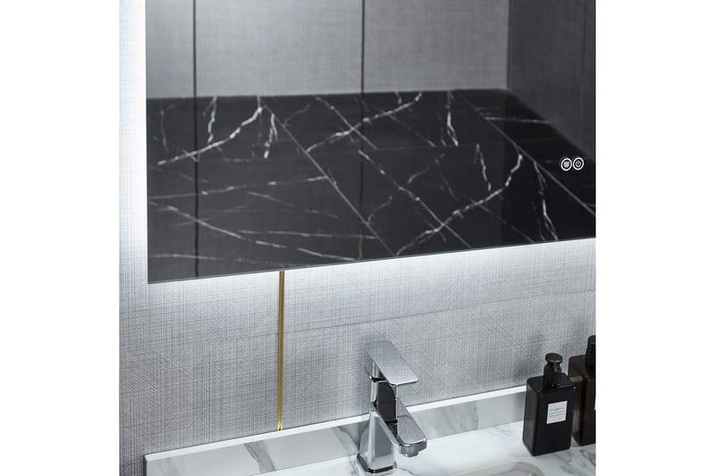 Baderomsspeil 120x100 cm med LED-belysning og anti-dugg - Hus & oppussing - Kjøkken & bad - Baderom - Baderomsmøbler & baderomsinnredning - Baderomsspeil