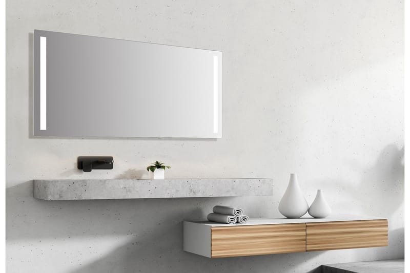 Allejaure Speil 140x70 cm - Sølv - Hus & oppussing - Kjøkken & bad - Baderom - Baderomsmøbler & baderomsinnredning - Baderomsspeil