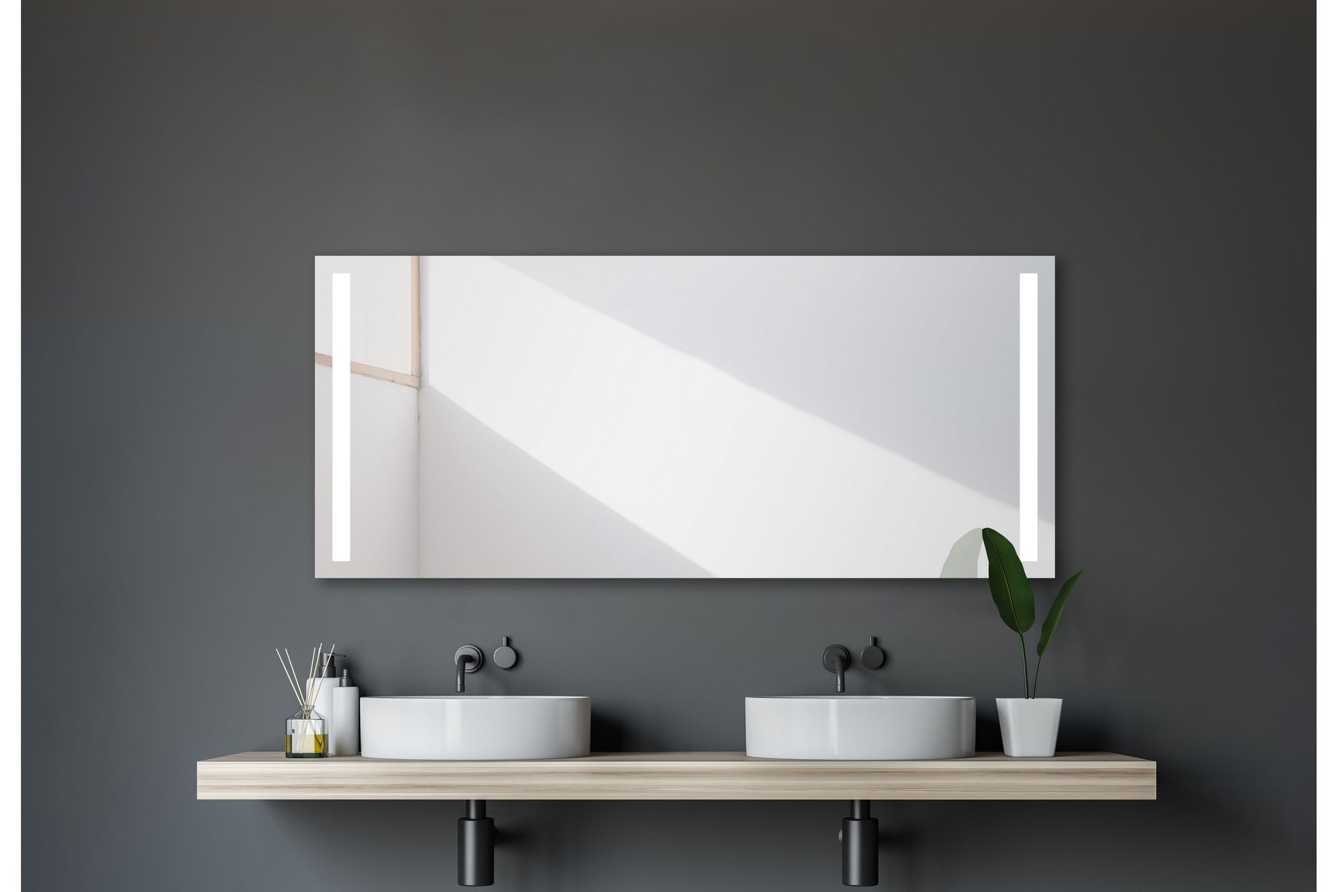 Allejaure Speil 160x70 cm - Sølv - Hus & oppussing - Kjøkken & bad - Baderom - Baderomsmøbler & baderomsinnredning - Baderomsspeil