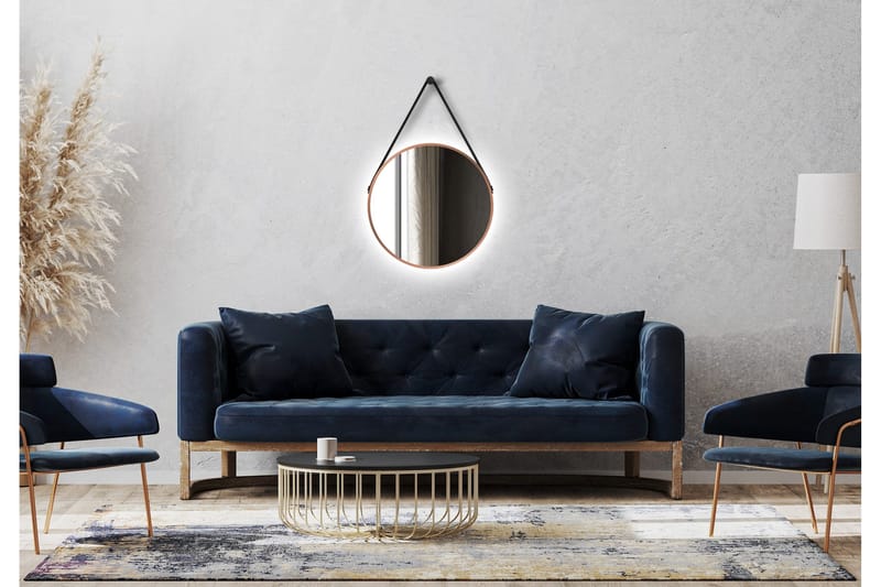 Allejaure Speil 50 cm Rundt - Kobber - Hus & oppussing - Kjøkken & bad - Baderom - Baderomsmøbler & baderomsinnredning - Baderomsspeil