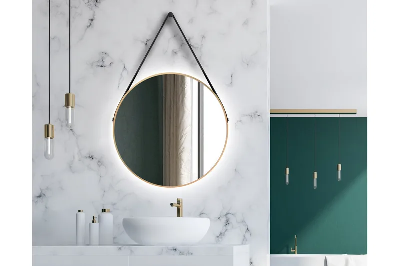 Allejaure Speil 80 cm Rundt, Gull