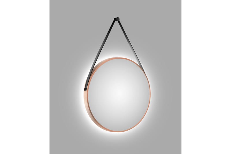 Allejaure Speil 80 cm Rundt - Kobber - Baderomsspeil - Baderomsspeil med belysning