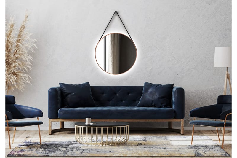 Allejaure Speil 80 cm Rundt - Kobber - Hus & oppussing - Kjøkken & bad - Baderom - Baderomsmøbler & baderomsinnredning - Baderomsspeil