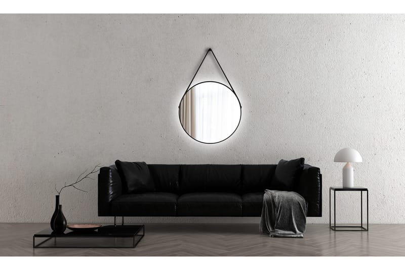 Allejaure Speil 80 cm Rundt - Svart - Hus & oppussing - Kjøkken & bad - Baderom - Baderomsmøbler & baderomsinnredning - Baderomsspeil