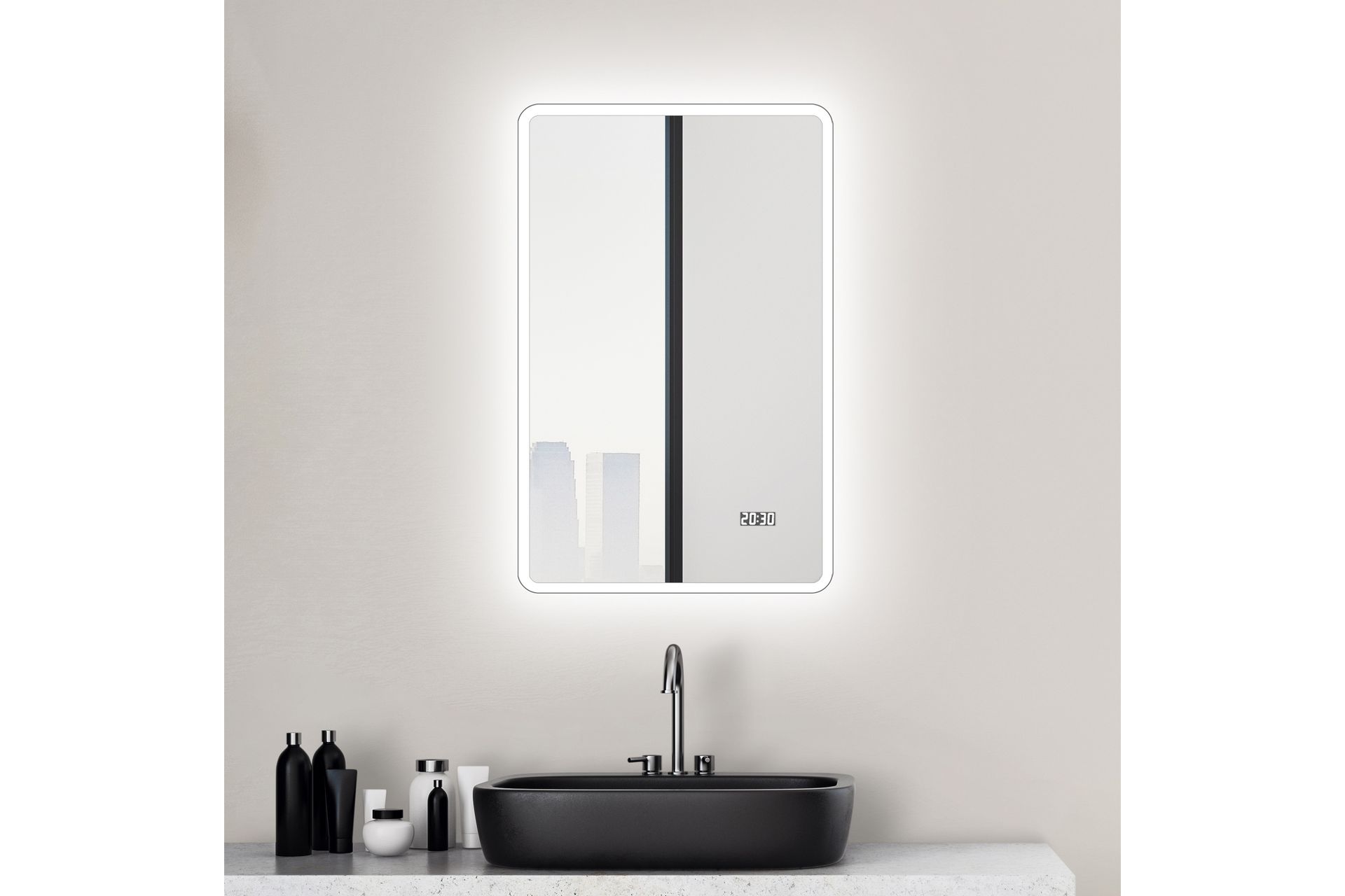 Aspsele Baderomsspeil 70 cm LED-Lys - Hus & oppussing - Kjøkken & bad - Baderom - Baderomsmøbler & baderomsinnredning - Baderomsspeil