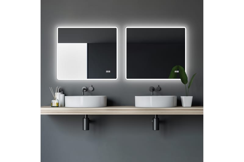 Aspsele Baderomsspeil 70 cm LED-Lys - Hus & oppussing - Kjøkken & bad - Baderom - Baderomsmøbler & baderomsinnredning - Baderomsspeil