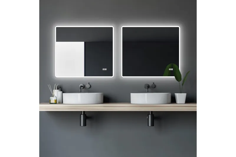 Aspsele Baderomsspeil 70 cm LED-Lys - Hus & oppussing - Kjøkken & bad - Baderom - Baderomsmøbler & baderomsinnredning - Baderomsspeil