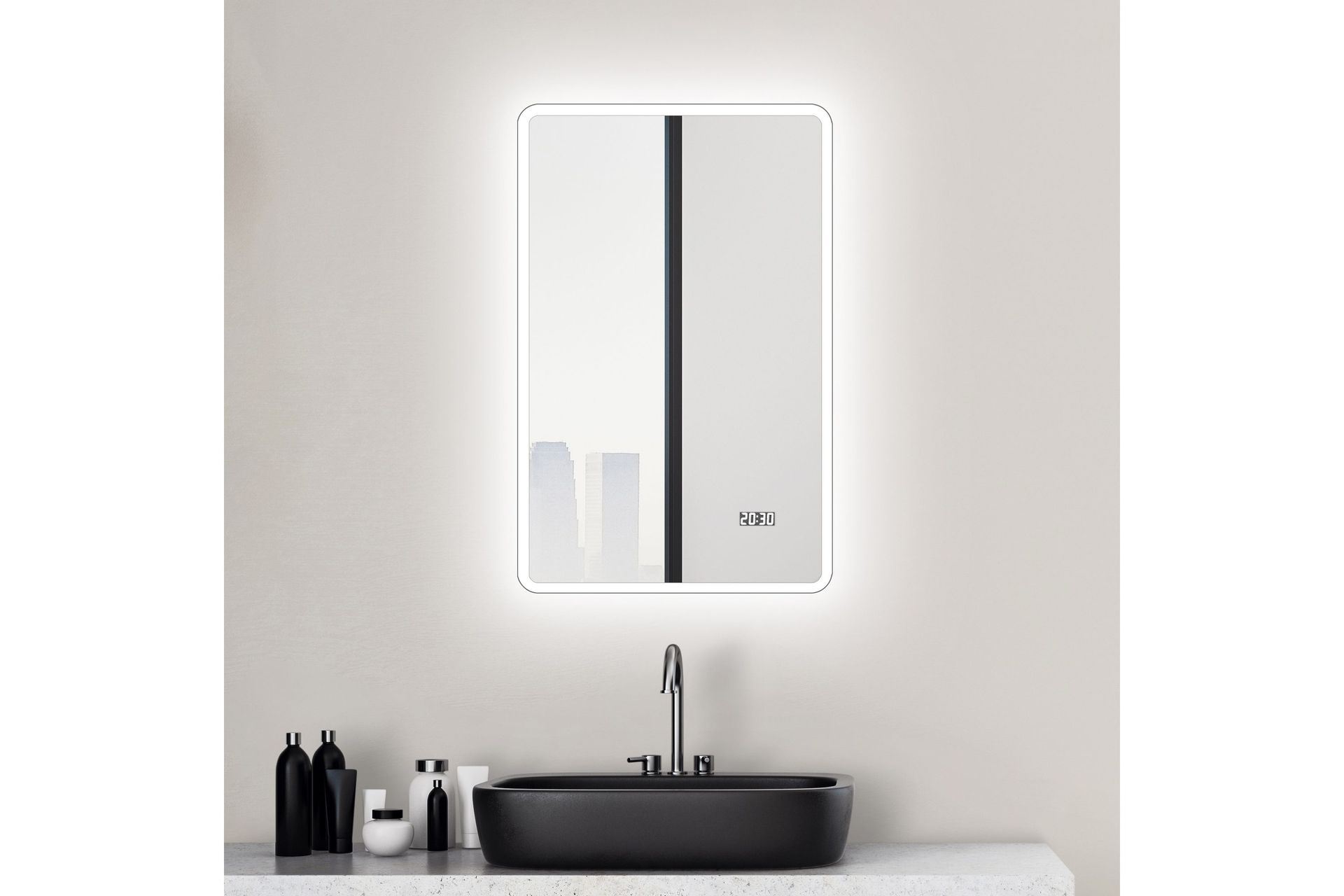 Aspsele Baderomsspeil 70 cm LED-Lys -