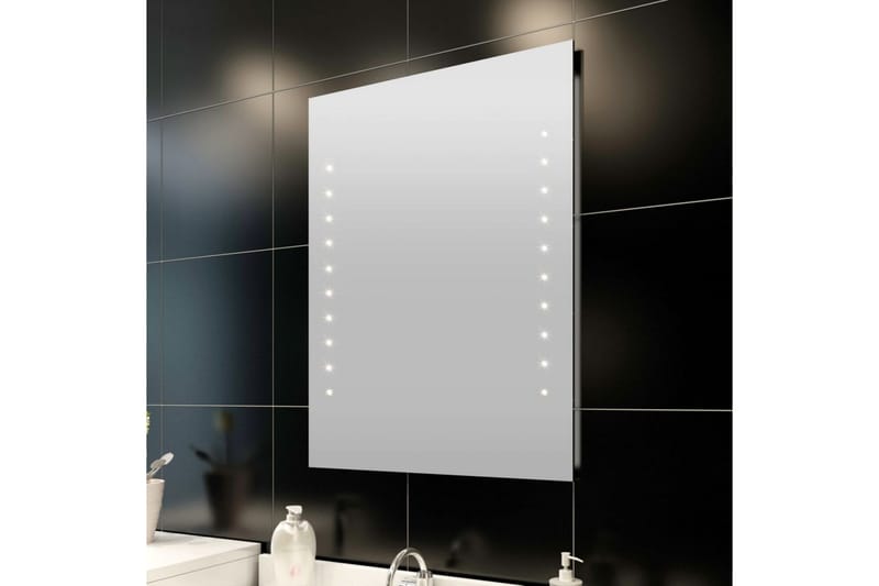 Bad speil med LED-lyser (60 x 80 cm) - Baderomsspeil - Baderomsspeil med belysning