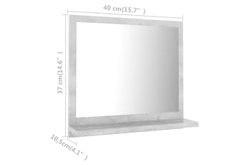 Baderomsspeil betonggrå 40x10,5x37 cm sponplate - Grå - Hus & oppussing - Kjøkken & bad - Baderom - Baderomsmøbler & baderomsinnredning - Baderomsspeil