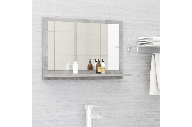 Baderomsspeil betonggrå 60x10,5x37 cm sponplate - Grå - Hus & oppussing - Kjøkken & bad - Baderom - Baderomsmøbler & baderomsinnredning - Baderomsspeil