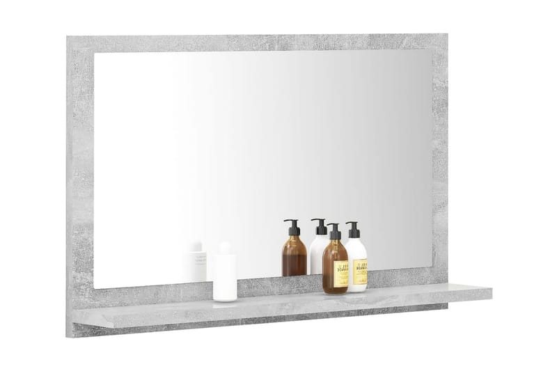 Baderomsspeil betonggrå 60x10,5x37 cm sponplate - Grå - Hus & oppussing - Kjøkken & bad - Baderom - Baderomsmøbler & baderomsinnredning - Baderomsspeil