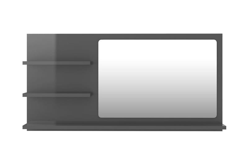 Baderomsspeil høyglans grå 90x10,5x45 cm sponplate - Grå - Baderomsspeil