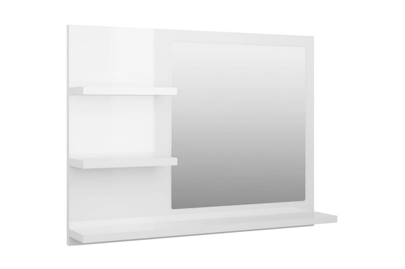 Baderomsspeil høyglans hvit 60x10,5x45 cm sponplate - Hvit - Hus & oppussing - Kjøkken & bad - Baderom - Baderomsmøbler & baderomsinnredning - Baderomsspeil