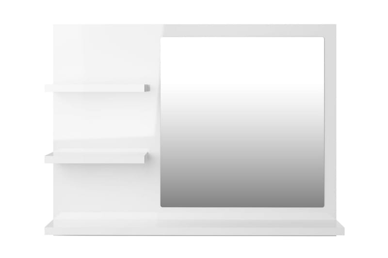 Baderomsspeil høyglans hvit 60x10,5x45 cm sponplate - Hvit - Baderomsspeil