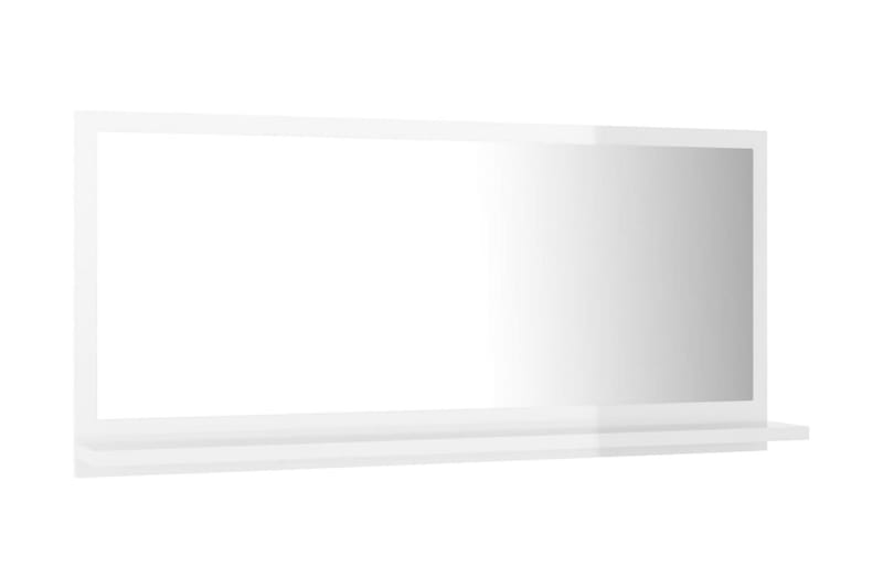 Baderomsspeil høyglans hvit 80x10,5x37 cm sponplate - Hvit - Baderomsspeil