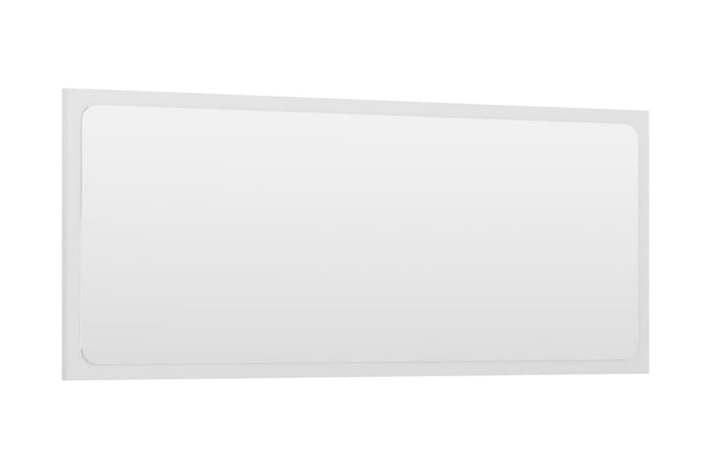 Baderomsspeil høyglans hvit 90x1,5x37 cm sponplate - Hvit - Baderomsspeil
