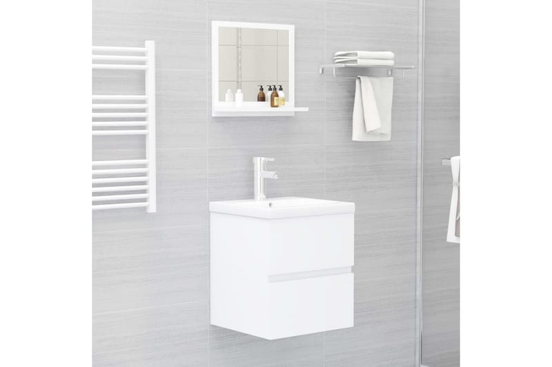 Baderomsspeil hvit 40x10,5x37 cm sponplate - Hvit - Hus & oppussing - Kjøkken & bad - Baderom - Baderomsmøbler & baderomsinnredning - Baderomsspeil