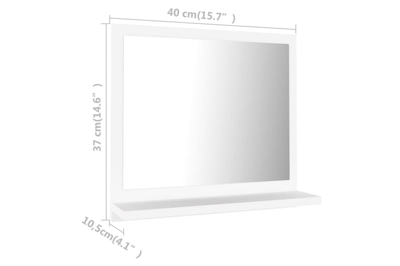 Baderomsspeil hvit 40x10,5x37 cm sponplate - Hvit - Hus & oppussing - Kjøkken & bad - Baderom - Baderomsmøbler & baderomsinnredning - Baderomsspeil