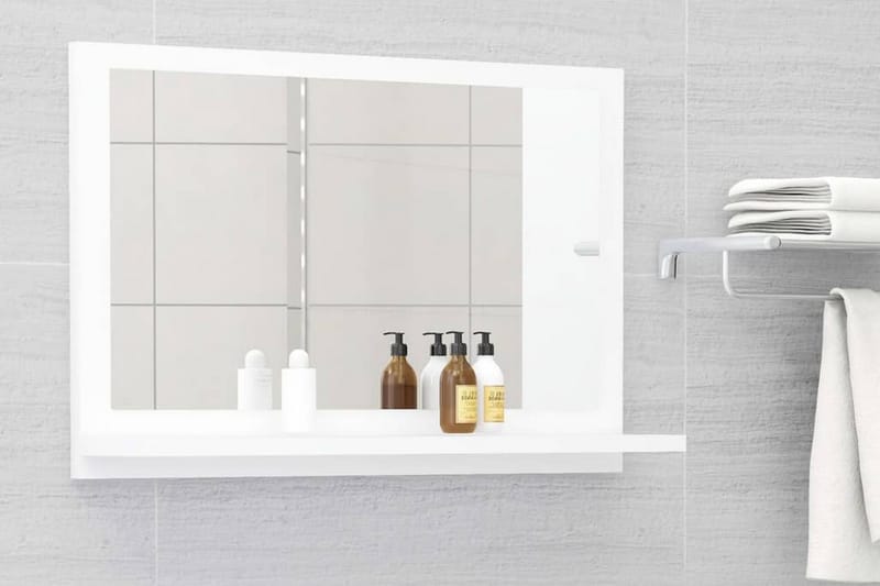 Baderomsspeil hvit 60x10,5x37 cm sponplate - Hvit - Hus & oppussing - Kjøkken & bad - Baderom - Baderomsmøbler & baderomsinnredning - Baderomsspeil