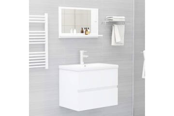 Baderomsspeil hvit 60x10,5x37 cm sponplate - Hvit - Hus & oppussing - Kjøkken & bad - Baderom - Baderomsmøbler & baderomsinnredning - Baderomsspeil