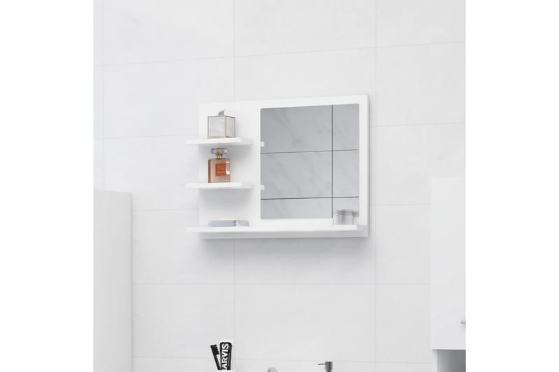 Baderomsspeil hvit 60x10,5x45 cm sponplate - Hvit - Hus & oppussing - Kjøkken & bad - Baderom - Baderomsmøbler & baderomsinnredning - Baderomsspeil