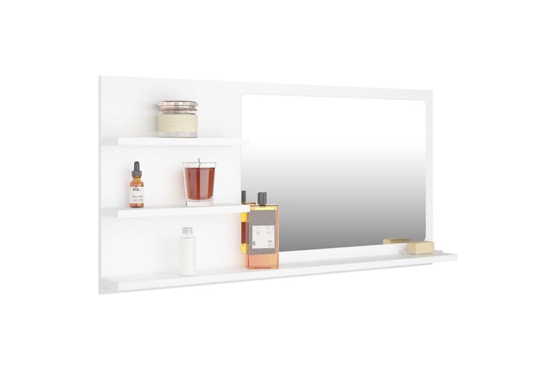 Baderomsspeil hvit 90x10,5x45 cm sponplate - Hvit - Hus & oppussing - Kjøkken & bad - Baderom - Baderomsmøbler & baderomsinnredning - Baderomsspeil