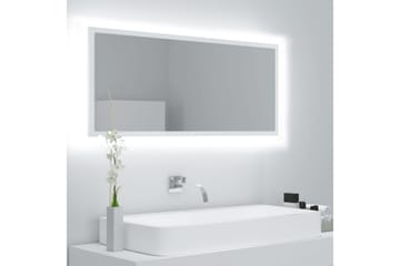 Baderomsspeil LED 100x8,5x37 cm sponplate hvit - Hvit - Hus & oppussing - Kjøkken & bad - Baderom - Baderomsmøbler & baderomsinnredning - Baderomsspeil