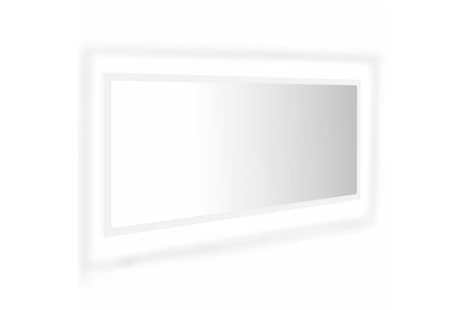 Baderomsspeil LED 100x8,5x37 cm sponplate hvit - Hvit - Hus & oppussing - Kjøkken & bad - Baderom - Baderomsmøbler & baderomsinnredning - Baderomsspeil