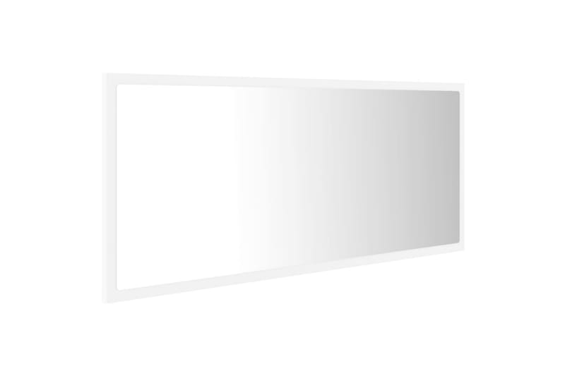 Baderomsspeil LED 100x8,5x37 cm sponplate hvit - Hvit - Baderomsspeil