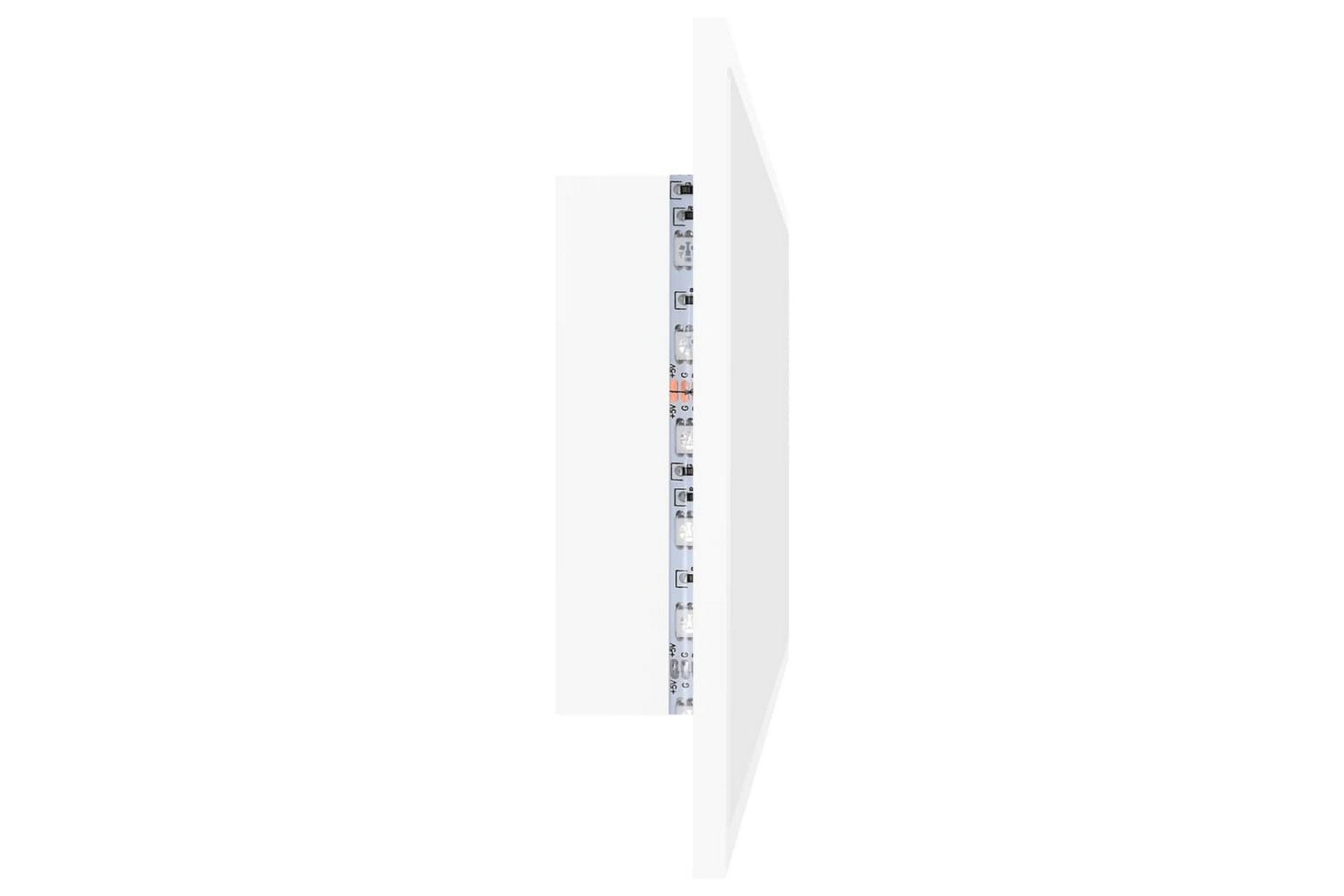 Baderomsspeil LED 100x8,5x37 cm sponplate hvit - Hvit - Hus & oppussing - Kjøkken & bad - Baderom - Baderomsmøbler & baderomsinnredning - Baderomsspeil