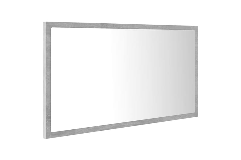 Baderomsspeil LED 80x8,5x37 cm sponplate betonggrå - Grå - Hus & oppussing - Kjøkken & bad - Baderom - Baderomsmøbler & baderomsinnredning - Baderomsspeil