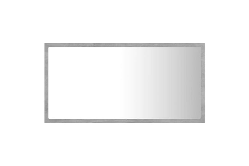 Baderomsspeil LED 80x8,5x37 cm sponplate betonggrå - Grå - Hus & oppussing - Kjøkken & bad - Baderom - Baderomsmøbler & baderomsinnredning - Baderomsspeil