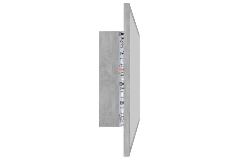 Baderomsspeil LED 80x8,5x37 cm sponplate betonggrå - Grå - Hus & oppussing - Kjøkken & bad - Baderom - Baderomsmøbler & baderomsinnredning - Baderomsspeil