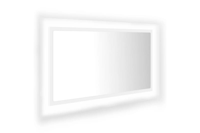 Baderomsspeil LED 80x8,5x37 cm sponplate hvit - Hvit - Hus & oppussing - Kjøkken & bad - Baderom - Baderomsmøbler & baderomsinnredning - Baderomsspeil