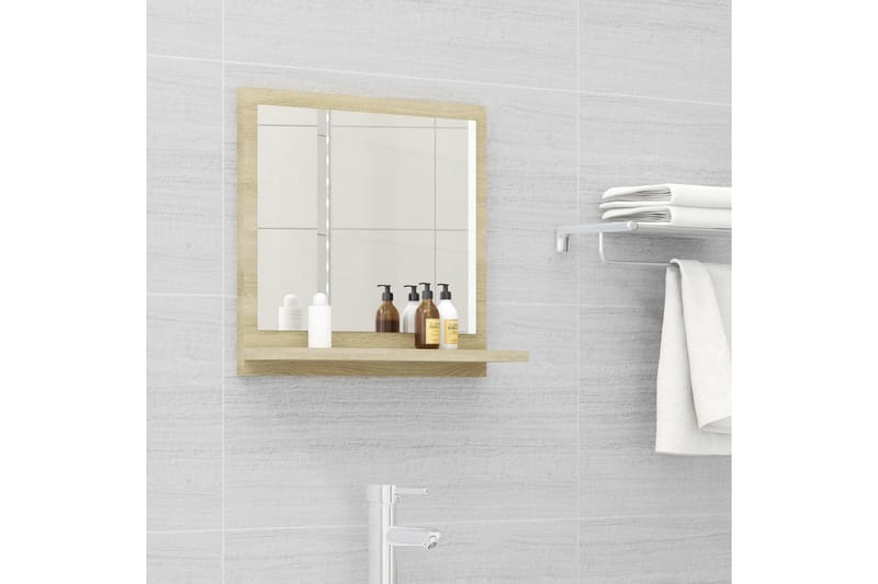 Baderomsspeil sonoma eik 40x10,5x37 cm sponplate - Brun - Hus & oppussing - Kjøkken & bad - Baderom - Baderomsmøbler & baderomsinnredning - Baderomsspeil