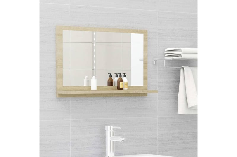 Baderomsspeil sonoma eik 60x10,5x37 cm sponplate - Brun - Hus & oppussing - Kjøkken & bad - Baderom - Baderomsmøbler & baderomsinnredning - Baderomsspeil